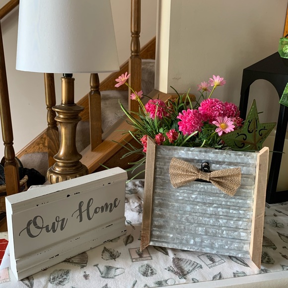 Hobby Lobby Accents Hobby Lobby Rustic Washboard Burlap Bow Clip